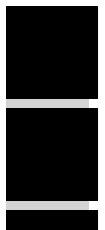 Single column of black rectangles. They are overflowing from the right side of the light gray background.